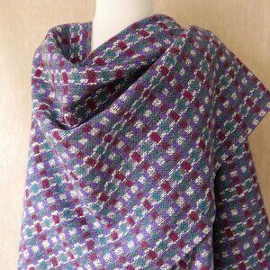 Handmade Purple & Burgundy Wool Cape Cloak